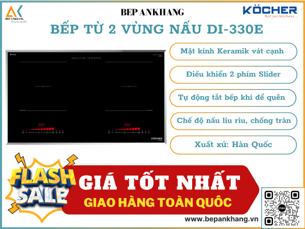 BẾP TỪ ĐÔI KOCHER DI-330E - Made in Korea